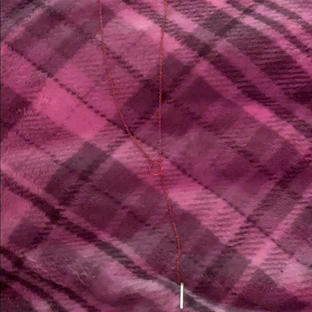 Beautiful gold loop and rod necklace